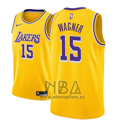 Camiseta Los Angeles Lakers Moritz Wagner NO 15 Icon 2018-19 Oro